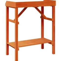 Växtställ i massivt akaciaträ - Stilrent och hållbart | Storlek: 75x40x90 cm | Färg: Naturlig träfärg