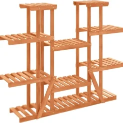 Växtställ i massivt granträ - Slitstark och elegant design | Storlek: 110x25x110,5 cm