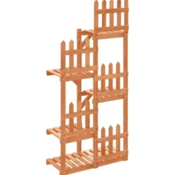 Växtställ i massivt granträ - Slitstarkt och elegant design | Storlek: 60x25x130 cm