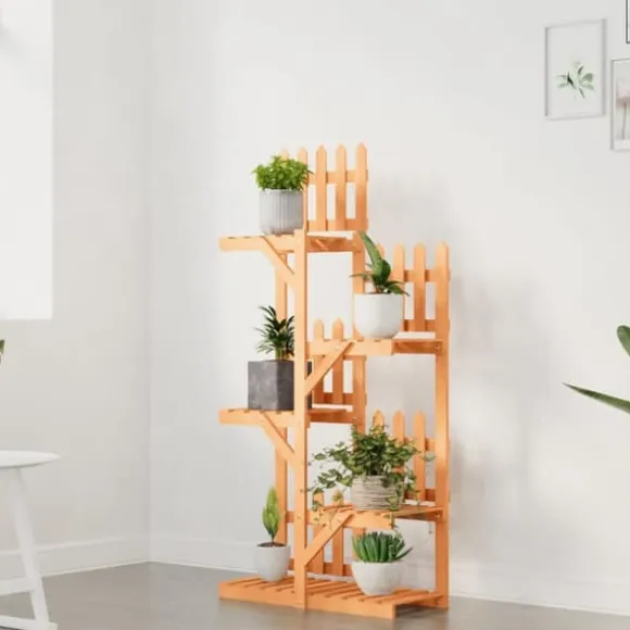 Växtställ i massivt granträ - Slitstarkt och elegant design | Storlek: 60x25x130 cm