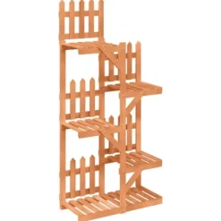 Växtställ i massivt granträ - Slitstarkt och elegant design | Storlek: 60x25x130 cm