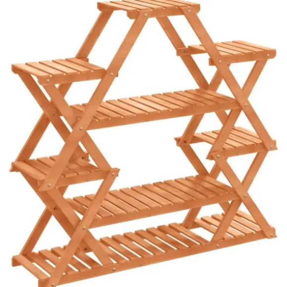 Växtställ i massivt granträ - Eleganta hyllor för växter | Storlek: 110x25x105 cm