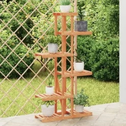 Växtställ i massivt granträ - Hållbart och elegant | Storlek: 75x25x140,5 cm