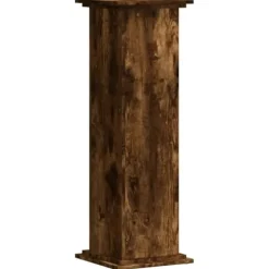 Växtställ i rökfärgad ek - Stabilt konstruerat trä | Storlek: 33x33x100 cm