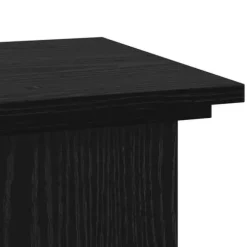 Växtställ i Svart Ek - Elegant Trä för Inomhus & Utomhus | Storlek: 33x33x80 cm