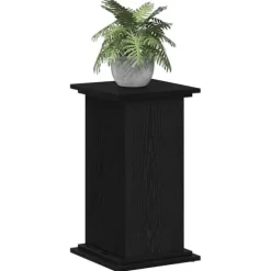 Växtställ i svart ek - Stilhöjare för växter | Färg: Svart | Storlek: 33x33x60 cm