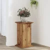 Växtställ åldrat trä 33x33x60 cm konstruerat trä