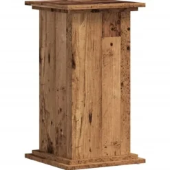 Växtställ åldrat trä 33x33x60 cm konstruerat trä