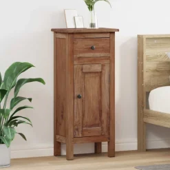 Växtställ med låda med lagring Brun 36 x 25 x 80 cm Mahognyträ