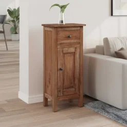 Växtställ med låda med lagring Brun 36 x 25 x 80 cm Mahognyträ