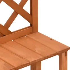 Växtställ med spaljé i massivt granträ - 2-nivåer för krukor | Storlek: 70x42x115 cm