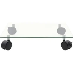 Växtställ på hjul 4 st 35x35 cm härdat glas kvadratisk