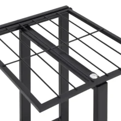 Växtställ på hjul med 4 hyllor - Hållbar växthylla i svart järn | Storlek: 44x23x80 cm