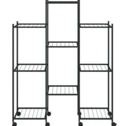 Växtställ på hjul 83x25x103,5 cm svart järn
