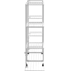 Växtställ på hjul 94,5x24,5x91,5 cm vit järn