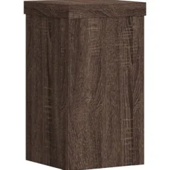 Växtställ 2-pack i konstruerat trä - Stabilt och stilrent | Färg: Brun | Storlek: 10x10x18 cm