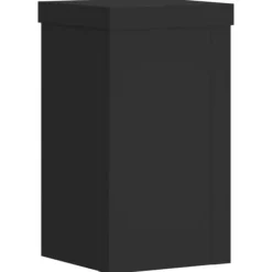 Växtställ 2-pack i konstruerat trä - Stabil och tidlös design | Färg: Svart | Storlek: 10x10x18 cm