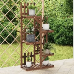 Växtställ 60x25x130 cm massivt granträ