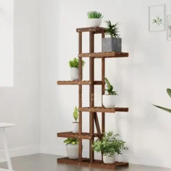 Växtställ 75x25x140,5 cm massivt granträ