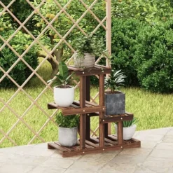 Växtställ 58x25x51 cm massivt granträ