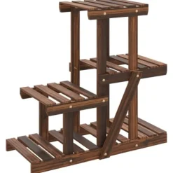 Växtställ 58x25x51 cm massivt granträ