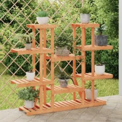 Växtställ 110x25x110,5 cm massivt granträ