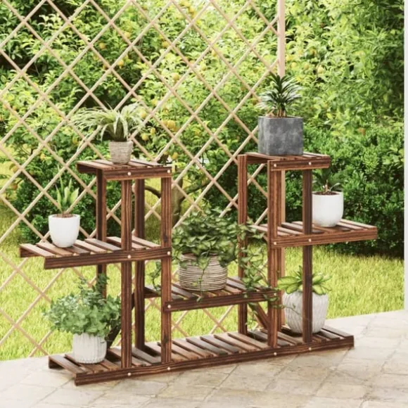 Växtställ 110x25x73 cm massivt granträ