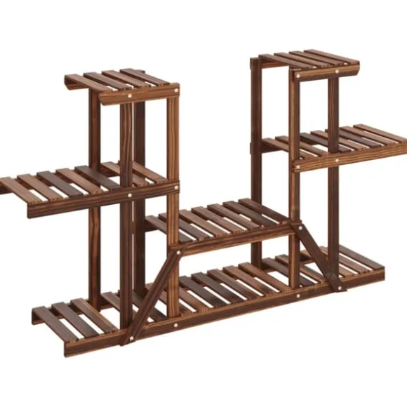 Växtställ 110x25x73 cm massivt granträ