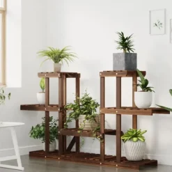 Växtställ 110x25x73 cm massivt granträ