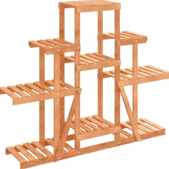 Växtställ 110x25x96 cm massivt granträ - Blomställ - Växtställ - Home & Living