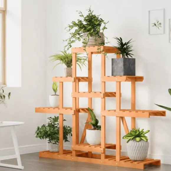 Växtställ 110x25x96 cm massivt granträ - Blomställ - Växtställ - Home & Living