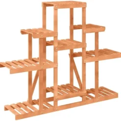 Växtställ 110x25x96 cm massivt granträ - Blomställ - Växtställ - Home & Living