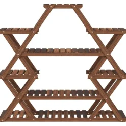 Växtställ 110x25x105 cm massivt granträ