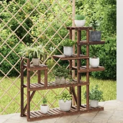 Växtställ 110x25x111 cm massivt granträ