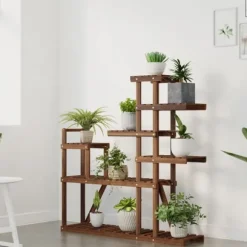 Växtställ 110x25x111 cm massivt granträ