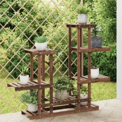 Växtställ 95x25x96 cm massivt granträ