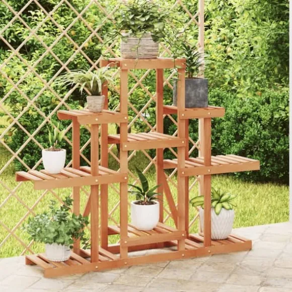 Växtställ 110x25x96 cm massivt granträ