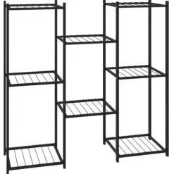 Växtställ 83x25x80 cm svart järn