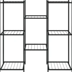 Växtställ 83x25x80 cm svart järn