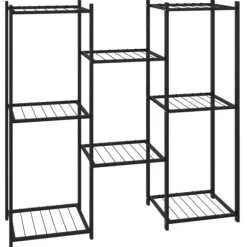 Växtställ 83x25x80 cm svart järn