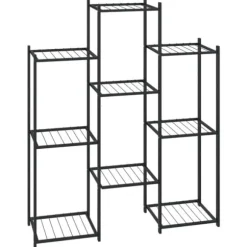 Växtställ 83x25x100 cm svart järn - Blomställ - Växtställ - Home & Living