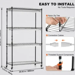 Växtställning med växtlampor 180W, justerbar höjd, energieffektiv belysning, 59,1 cm hög, perfekt för inomhusodling och snabb tillväxt