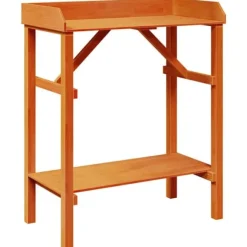 Växtställningar med hylla Brun 75 x 40 x 90 cm Massiv furu