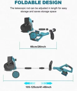 3500W 320MM 18V Borstlös Elektrisk Snöslunga – Sladdlös Snöborste Snöskyffel för Uppfart, Gård , Gata och Trottoar – med 2 batterier
