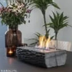 Woody bio-etanol bord spis - humör öppen spis - Inomhus & Utomhus - Trä utseende - 2 KW värme