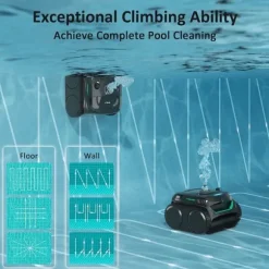 ​WYBOT C2 Vision Robotic Pool Cleaner - Smart Vision Navigation - 180min Runtime - 8 Cleaning Modes - For Pools up to 180㎡