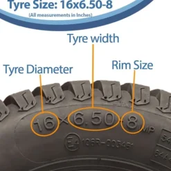 16x6.50-8 gräsklippardäck, 4ply Multi turf, gräs - gräsklippardäck Wanda P332