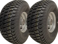 15x6.00-6 Gräsklipparhjul 4ply P332 Däck på fälg 20 mm Lager (uppsättning om 2)