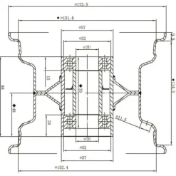 15x6.00-6 Hjul för gräsklippare Däck monterade på fälgar 20 mm lager (uppsättning om 2)