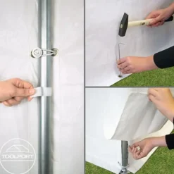 3x5 m partytält TOOLPORT marquee PE 350 N vit